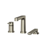 Riobel - NibiE 3-Hole Deck Mount Tub Filler Trim - Brushed Nickel