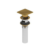 Riobel - Push Drain With Overflow - Brushed Gold