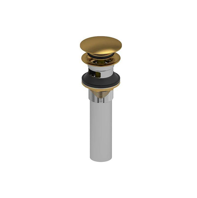 Riobel - Push Drain With Overflow - Brushed Gold
