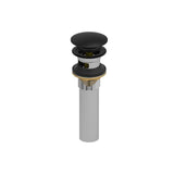 Riobel - Push Drain With Overflow - Black