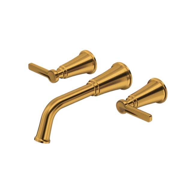 Riobel - MomentiE Wall Mount Tub Filler Trim - Brushed Gold
