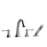 Riobel - 4-piece deck-mount tub filler with hand shower - Chrome