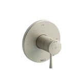 Riobel - Edge 1/2'' Therm & Pressure Balance Trim With 3 Functions - Brushed Nickel