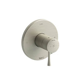Riobel - Edge 1/2'' Therm & Pressure Balance Trim With 3 Functions - Brushed Nickel