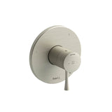 Riobel - Edge 1/2'' Therm & Pressure Balance Trim With 5 Functions - Brushed Nickel