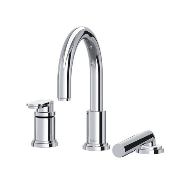 Riobel - ArcaE 3-Hole Deck Mount Tub Filler Trim - Chrome