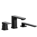 Riobel - 3-piece deck-mount tub filler with hand shower trim - Black