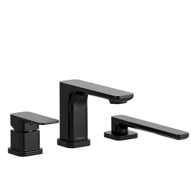 Riobel - 3-piece deck-mount tub filler with hand shower trim - Black