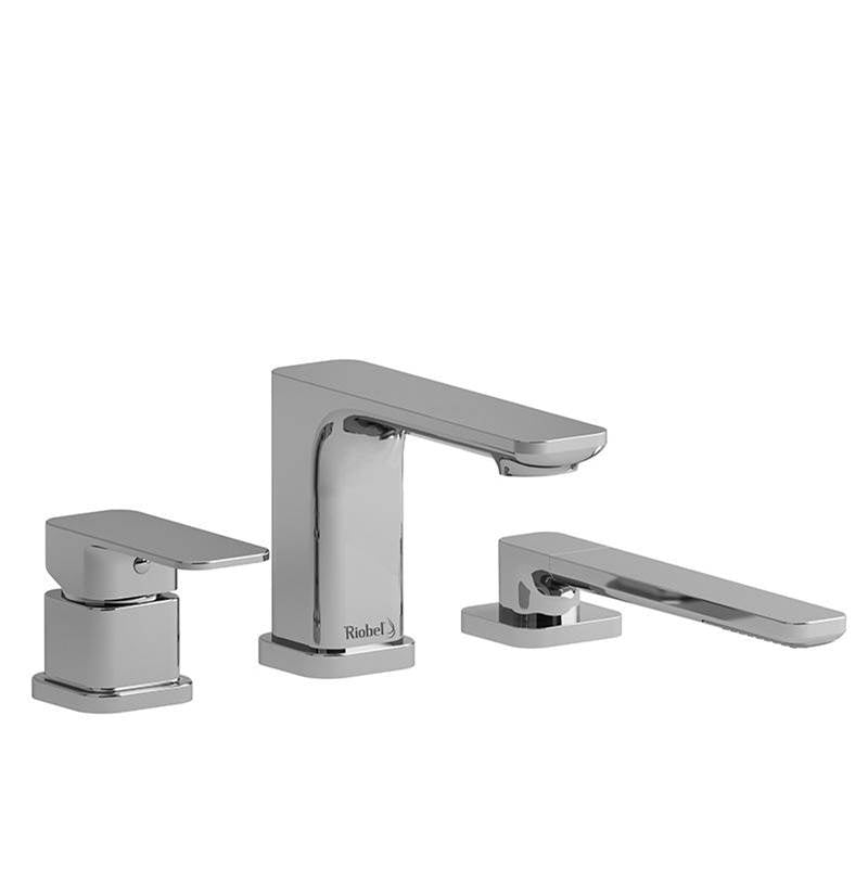 Riobel - 3-piece deck-mount tub filler with hand shower trim
