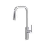 Riobel - AuthenticaE Pull-Down Kitchen Faucet With U-Spout - Stainless Steel