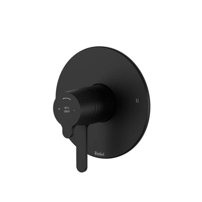 Riobel - NibiE 1/2'' Therm & Pressure Balance Trim With 2 Functions - Black