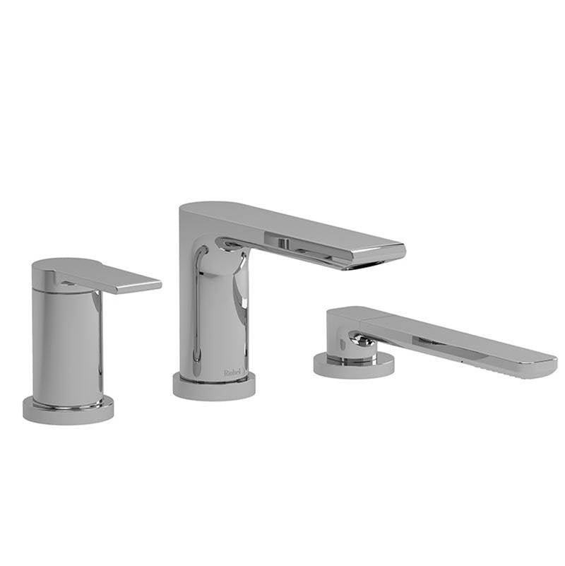Riobel - FreskE 3-Hole Deck Mount Tub Filler Trim - Chrome