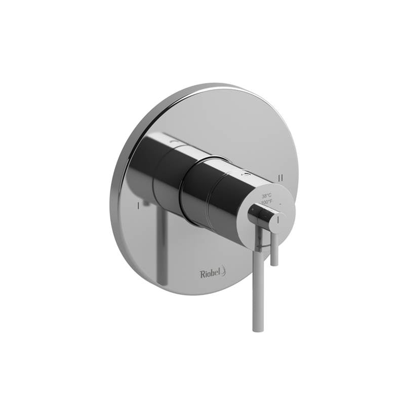Riobel - GS 1/2'' Therm & Pressure Balance Trim With 2 Functions - Chrome