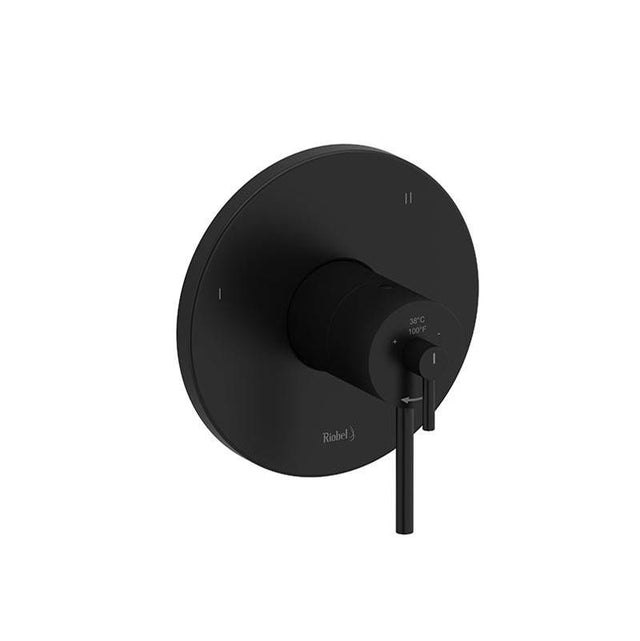 Riobel - GS 1/2'' Therm & Pressure Balance Trim With 5 Functions - Black