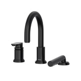 Riobel - ArcaE 3-Hole Deck Mount Tub Filler Trim - Black