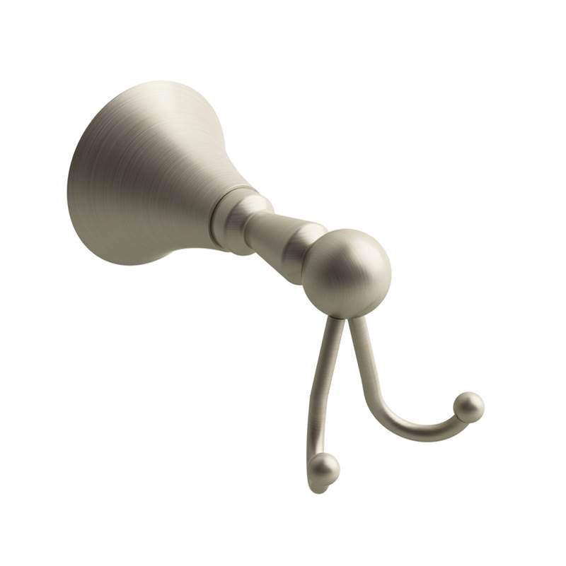 Riobel - HudsonE Double Robe Hook - Brushed Nickel