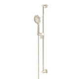 Riobel - Handshower Set With 36'' Slide Bar and 5-Function Handshower - Polished Nickel