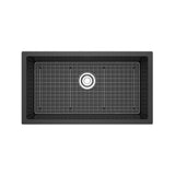 Riobel - FonsaE 33'' Quartz Single Bowl Undermount Kitchen Sink - Black