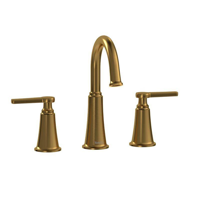 Riobel - MomentiE Widespread Lavatory Faucet With C-Spout - Brushed Gold