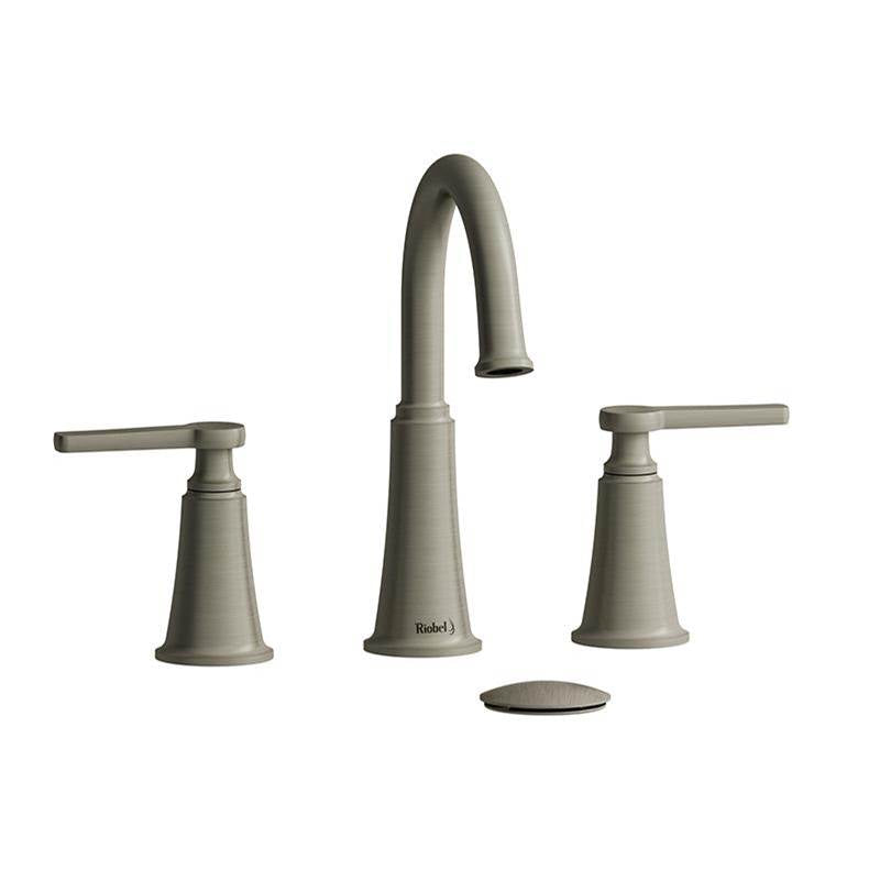 Riobel - MomentiE Widespread Lavatory Faucet With C-Spout - Brushed Nickel