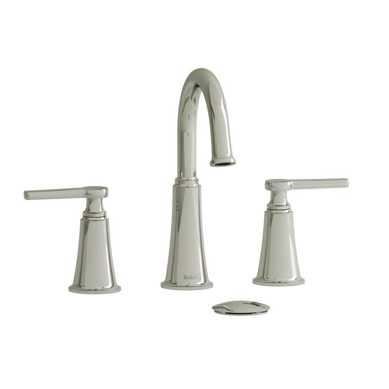 Riobel - MomentiE Widespread Lavatory Faucet With C-Spout - Polished Nickel