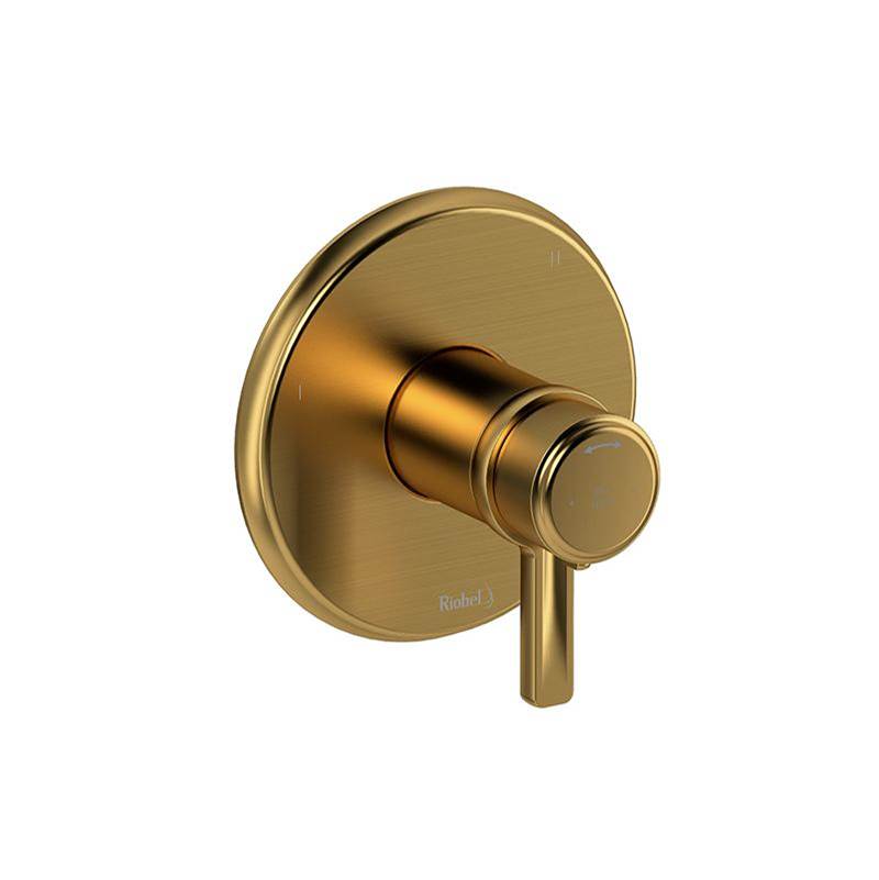 Riobel - MomentiE 1/2'' Therm & Pressure Balance Trim With 5 Functions - Brushed Gold