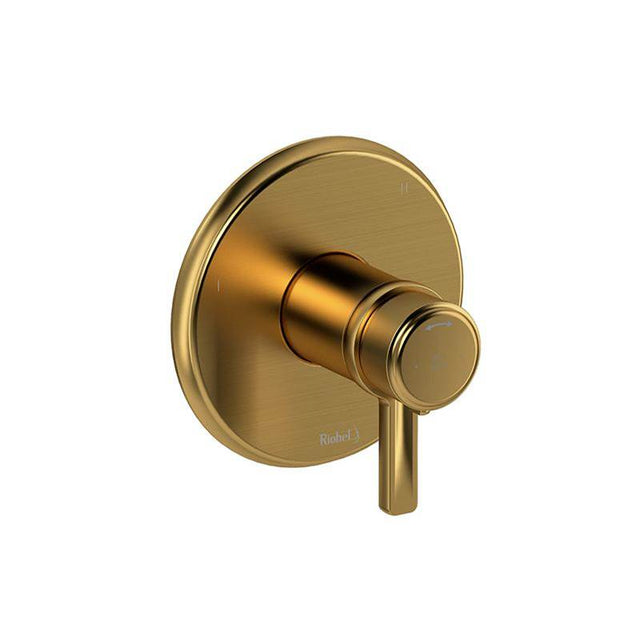 Riobel - MomentiE 1/2'' Therm & Pressure Balance Trim With 5 Functions - Brushed Gold