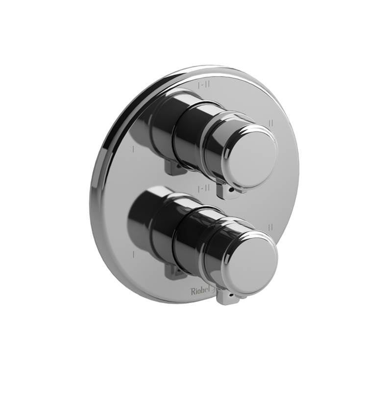 Riobel - MomentiE 3/4'' Therm & Pressure Balance Trim With 6 Functions - Chrome