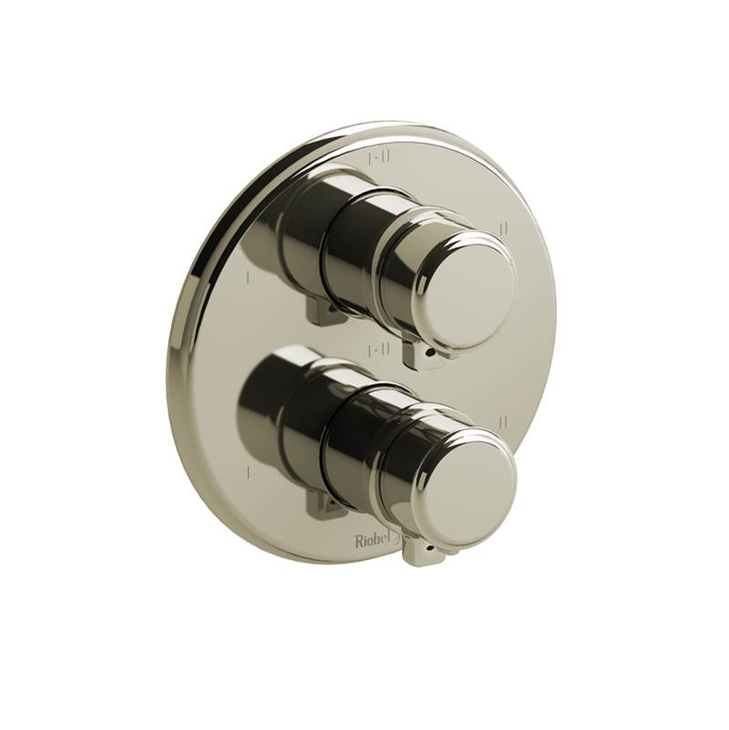 Riobel - MomentiE 3/4'' Therm & Pressure Balance Trim With 6 Functions - Polished Nickel