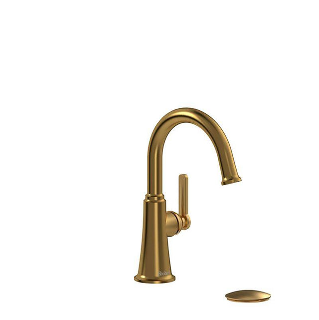 Riobel - MomentiE Single Handle Lavatory Faucet With C-Spout - Brushed Gold