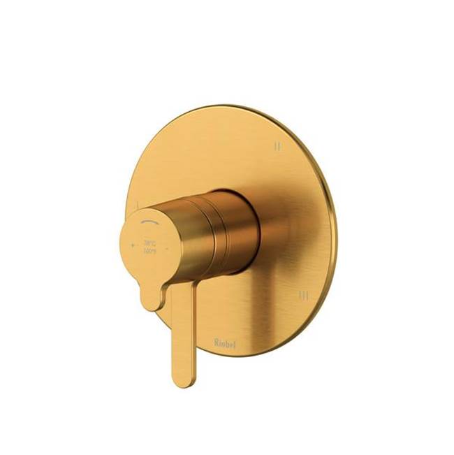 Riobel - NibiE 1/2'' Therm & Pressure Balance Trim With 3 Functions - Brushed Gold