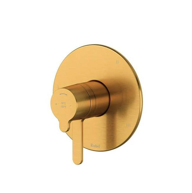 Riobel - NibiE 1/2'' Therm & Pressure Balance Trim With 3 Functions - Brushed Gold
