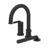 Riobel - AuthenticaE 3-Hole Pressure Balance Deck Mount Tub Filler Trim - Black