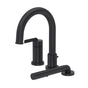 Riobel - AuthenticaE 3-Hole Pressure Balance Deck Mount Tub Filler Trim - Black