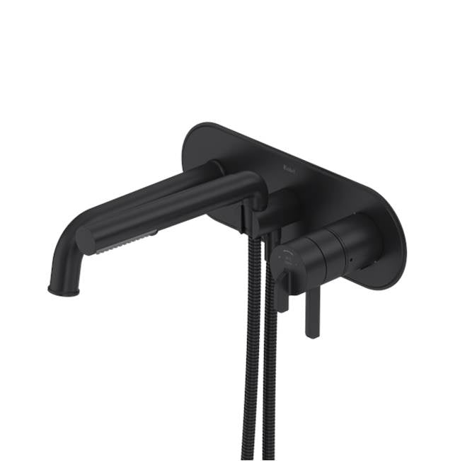 Riobel - AuthenticaE Wall Mount Thermostatic/Pressure Balance Tub Filler Trim - Black