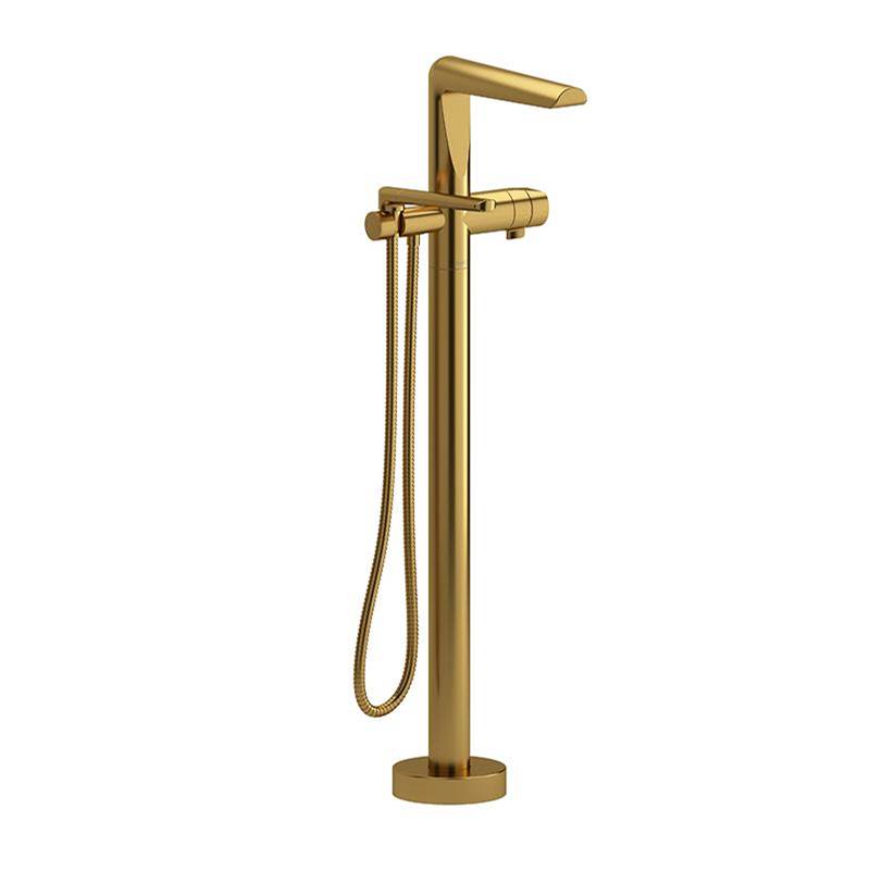 Riobel - ParabolaE Single Hole Floor Mount Tub Filler Trim - Brushed Gold