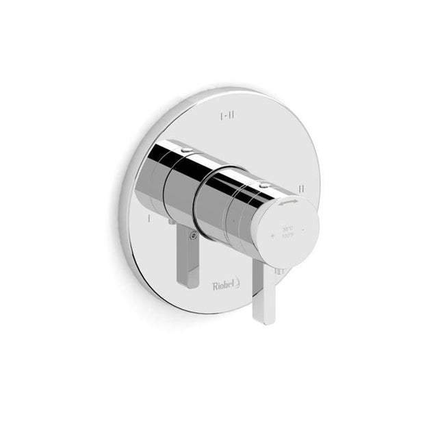Riobel - ParadoxE 1/2'' Therm & Pressure Balance Trim With 3 Functions - Chrome