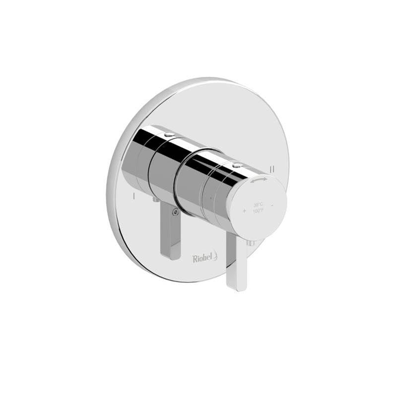 Riobel - ParadoxE 1/2'' Therm & Pressure Balance Trim With 2 Functions - Chrome