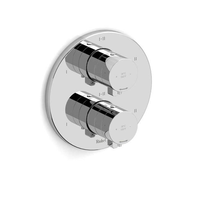 Riobel - ParadoxE 3/4'' Therm & Pressure Balance Trim With 6 Functions - Chrome