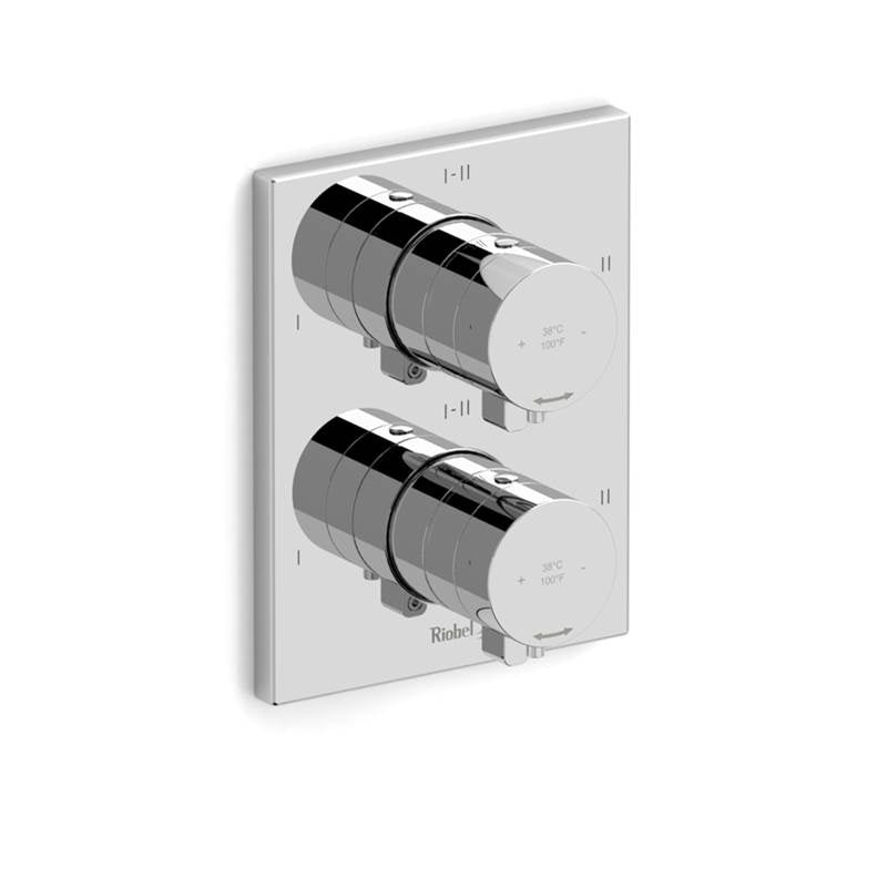 Riobel - ParadoxE 3/4'' Therm & Pressure Balance Trim With 6 Functions - Chrome