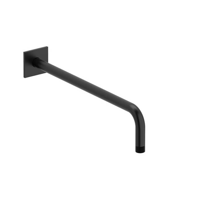 Riobel - 16'' Reach Wall Mount Shower Arm With Square Escutcheon - Black