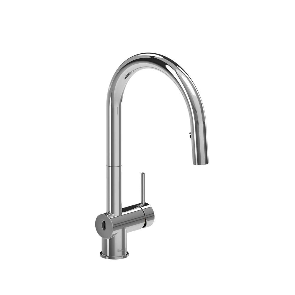 Riobel - AzureE Pull-Down Touchless Kitchen Faucet With C-Spout - Chrome