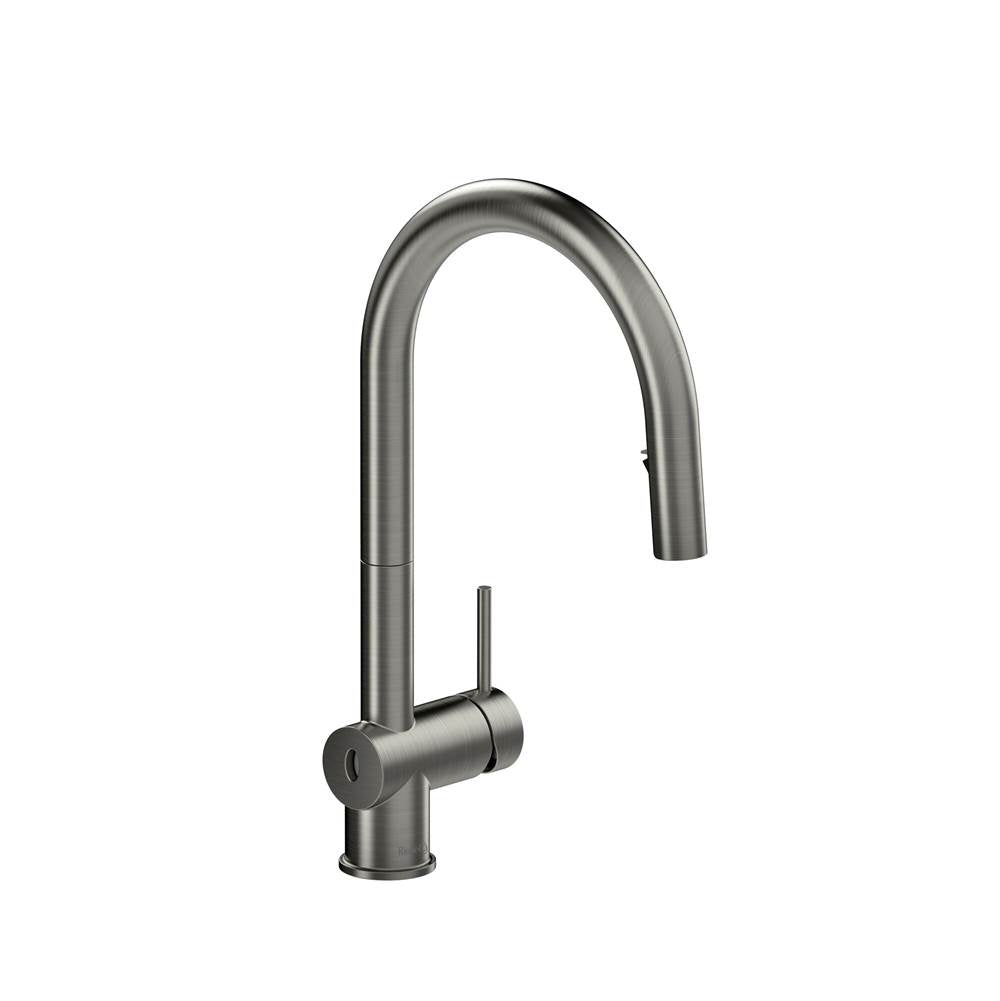 Riobel - AzureE Pull-Down Touchless Kitchen Faucet With C-Spout - Stainless