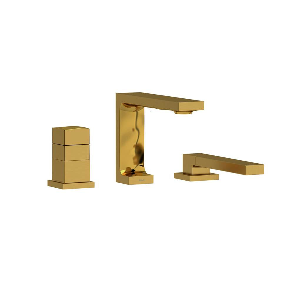 Riobel - Reflet 3-Hole Deck Mount Tub Filler - Brushed Gold