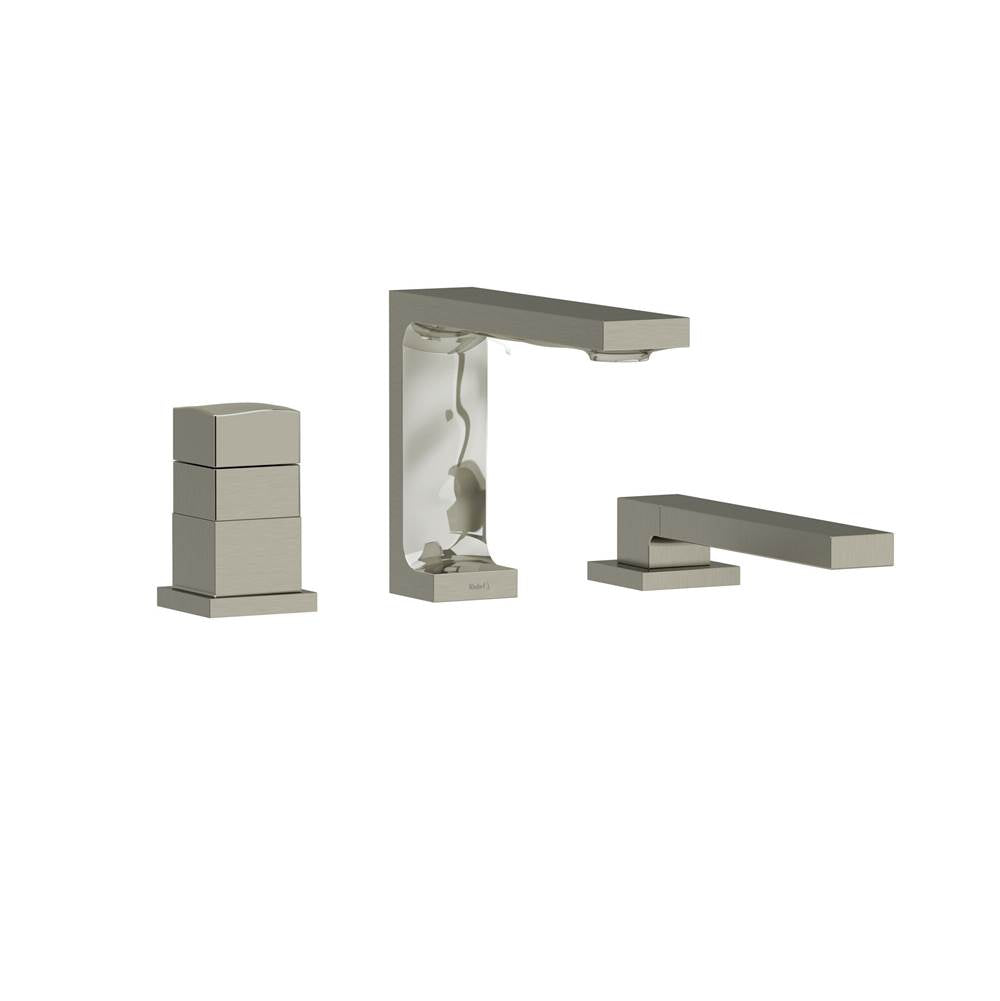 Riobel - Reflet 3-Hole Deck Mount Tub Filler - Brushed Nickel