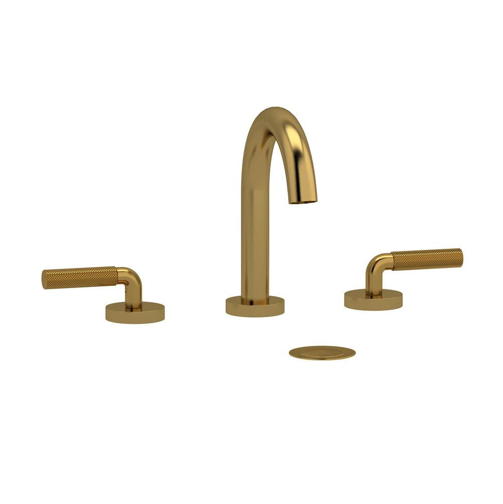 Riobel - RiuE Widespread Lavatory Faucet With C-Spout - Brushed Gold