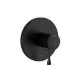 Riobel - Edge 1/2'' Therm & Pressure Balance Trim With 3 Functions - Black