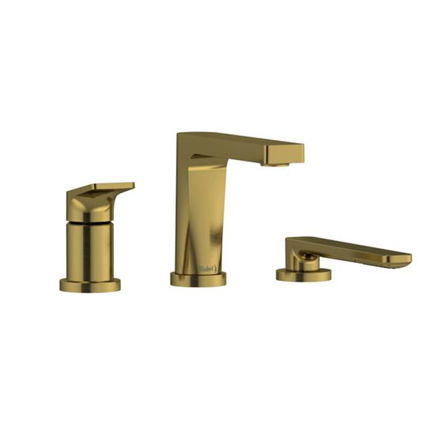 Riobel - OdeE 3-Hole Deck Mount Tub Filler Trim - Brushed Gold