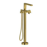 Riobel - OdeE Single Hole Floor Mount Tub Filler Trim - Brushed Gold
