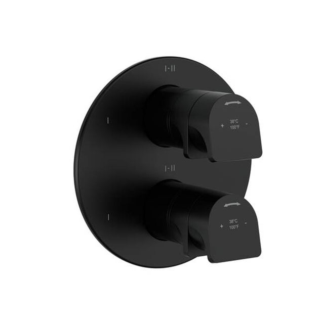 Riobel - OdeE 3/4'' Therm & Pressure Balance Trim With 6 Functions - Black